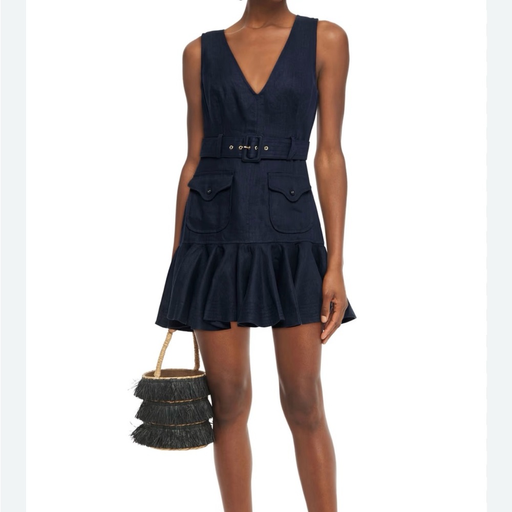 Zimmermann Glassy Safari Mini Linen dress